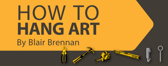 Feature image for an article on how to hang art.